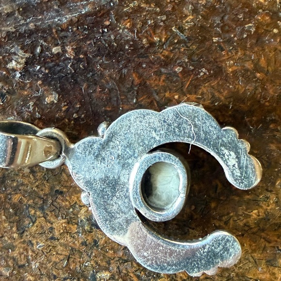 Naja style white Buffalo turquoise pendant sterling silver - Picture 6 of 6